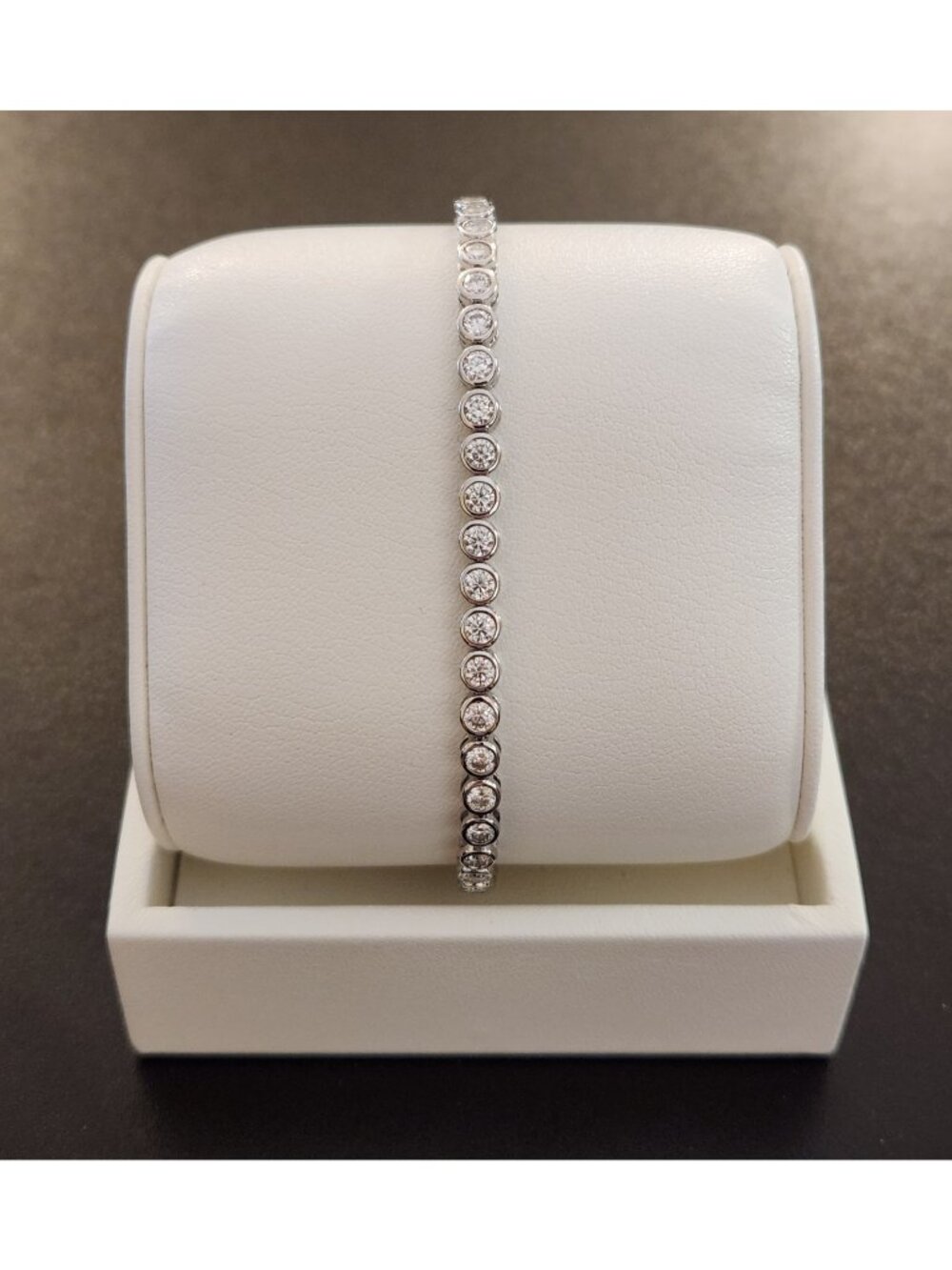 3mm 3.9cttw Moissanite Tennis Bracelet 925 Silver 7in NWT